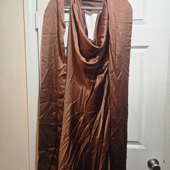 Zara Chocolate Brown Backless Dress - Picture 3 of 4